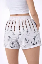 Deniz Şortu Fermuarlı Cepli File Astarlı Hızlı Kuruyan Premium - Beyaz - Görsel 3