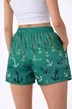 Deniz Şortu Fermuarlı Cepli File Astarlı Hızlı Kuruyan Premium - Su Yeşili - Görsel 3