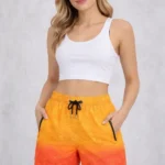 Deniz Şortu Fermuarlı Cepli File Astarlı Hızlı Kuruyan Premium - Çok Renkli