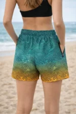 Deniz Şortu Fermuarlı Cepli File Astarlı Hızlı Kuruyan Premium - Çok Renkli - Görsel 3