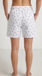 Deniz Şortu Fermuarlı Cepli File Astarlı Hızlı Kuruyan Premium - Beyaz - Görsel 2