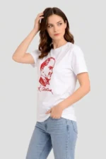 Atatürk Baskılı Tişört Kısa Kollu Bisiklet Yaka T-Shirt - Beyaz - Görsel 3