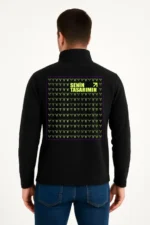 Ön Arka Polar Kazak Dik Yaka - Siyah