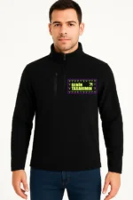 Ön Arka Polar Kazak Dik Yaka - Siyah - Görsel 2