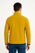 Ön Polar Kazak Dik Yaka - Sarı - Görsel 2