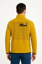 Ön Arka Polar Kazak Dik Yaka - Sarı - Görsel 2