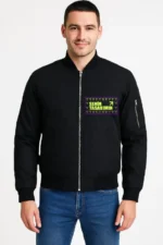 Ön Bomber Ceket - Siyah