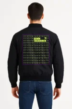 Arka Bomber Ceket - Siyah