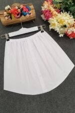 Lastikli Düğmeli Kurtarıcı Gömlek Altı Eteklik -Beyaz - Görsel 2