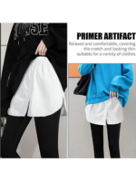 Lastikli Düğmeli Kurtarıcı Gömlek Altı Eteklik -Beyaz - Görsel 4