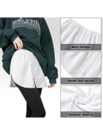 Lastikli Düğmeli Kurtarıcı Gömlek Altı Eteklik -Beyaz - Görsel 5