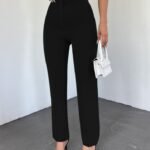 Zra Pileli Havuç Pantolon -Siyah