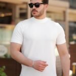 Erkek Yarım Balıkçı Yaka Kısa Kollu T-shirt