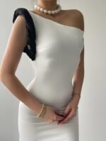 Jovani Omuz Detaylı Elbise - Görsel 4