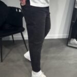 Erkek Siyah Dizi Yırtık Boyfriend Jean