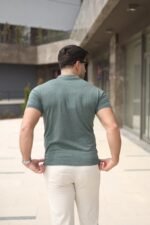 Erkek Polo Yaka Fermuar Detaylı Tişört - Görsel 3