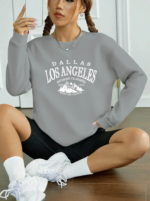 Kadın Uzun Kollu Bisiklet Yaka Viskon Iki Iplik Bluz - Görsel 3