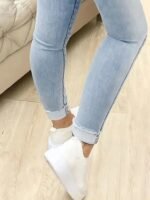 Kadın Yüksek Bel önden Düğmeli Jean Pantolon - Görsel 3