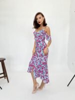 6410 ELBİSE-PEMBE - Görsel 4