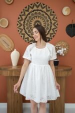 Beyaz Fisto Elbise - Görsel 2