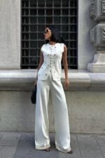 Paulo Gold Düğmeli Yelek Pantolon Takım 9976 - Görsel 3