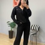 Kadın Iki Iplik Kumaş Pul Ve Fermuar Detaylı Ikili Takım