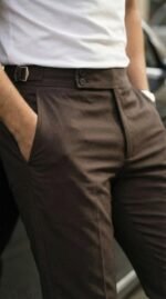 Erkek Toka Detaylı Oldmoney Kumaş Pantolon - Görsel 3