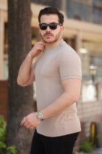 Erkek Yarım Balıkçı Yaka Kısa Kollu T-shirt - Görsel 2