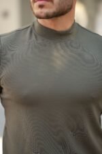 Erkek Yarım Balıkçı Yaka Kısa Kollu T-shirt - Görsel 3