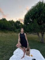 Kadın Keten Kumaş Kolsuz Mini Boy Elbise - Görsel 5