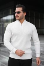 Erkek Balıkçı Zip Yaka Uzun Kollu Triko - Görsel 5
