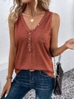 Kadın Askılı önden Düğmeli Viskon Bluz - Görsel 2