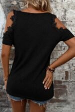 Kadın Omuzlardan Açık Yuvarlak Yakalı Viskon Bluz - Görsel 4