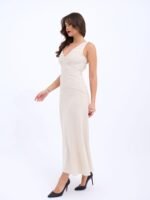 7124 ELBİSE-BEJ - Görsel 5