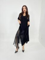 6321 ELBİSE-SİYAH - Görsel 5