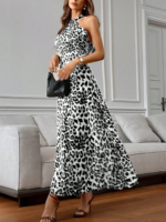 Kadın Omuzlardan Açık Boyundan çapraz Bağlama Detaylı Süprem Elbise - Görsel 2