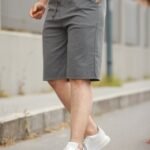 Erkek Beli Bağcıklı Ve Düğmeli Bezayağı Kumaş şort