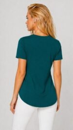 Kadın Yırtmaç Detaylı Viskon Kumaş Bluz - Görsel 2