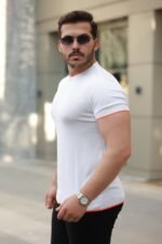 Erkek Bisiklet Yaka Kısa Kollu Tişört - Görsel 2