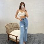 6373 DENİM SLIM PALAZZO FIT-MAVİ