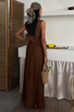 Yelek Önden Bağlamalı Uzun Etekli Takım 10192 - Görsel 4