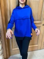 Kadın Kapşonlu Etek Ucu Detay Armalı Ters Dikiş Gorunumlu Ikili Takım - Görsel 5