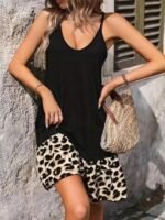 Kadın Ip Detaylı Kısa Elbise Askılı Yuvarlak Yakalı Viskon Etek Süprem Elbise - Görsel 4