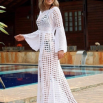 Kadın Ispanyol Kollu Triko Tam Boy Pareo