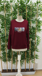 Kadın Uzun Kollu Bisiklet Yaka Desenli Viskon Iki Iplik Bluz - Görsel 4