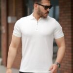 Erkek Fermuarlı Yaka Kısa Kollu Tişört