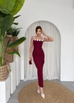 Mıng Çiçek Detaylı Elbise - Görsel 4