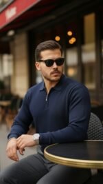 Erkek Selanik örme Yakalı Uzun Kollu Triko - Görsel 4