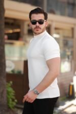 Erkek Yarım Balıkçı Yaka Kısa Kollu T-shirt - Görsel 2