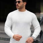 Erkek Bisiklet Yaka Örme Kazak